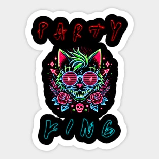 Party King - Neon Cat V2 Sticker